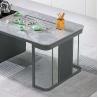 Buy cheap Modern Minimalist Tempered Glass Stainless Steel Fire Stone Fully Automatic Office Coffee Table from wholesalers