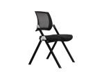 Black PU Caster Plastic Cup Holder Ergonomic Folding Office Chair
