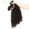 Buy cheap Jet Black Indian Remy Human Hair / Kinky Curly Virgin Hair No Fiber from wholesalers