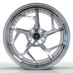 Staggered Polish Alloy 2 Piece Forged Wheels For Ferrari 458 5x108/5x114.3 rims
