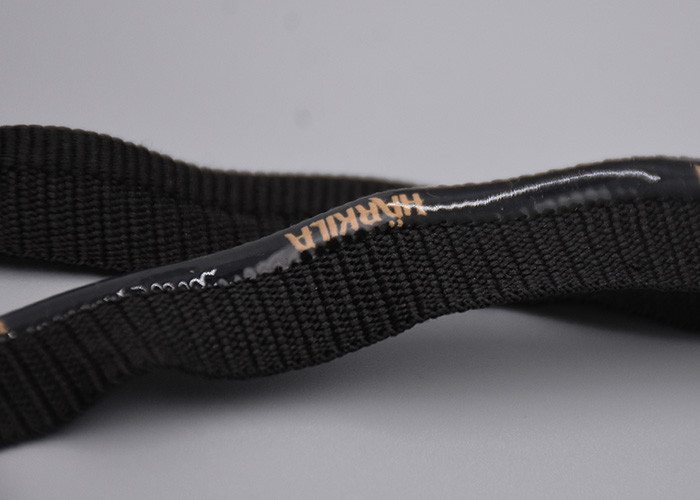 Polyester Customized 1.5cm Non Slip Elastic Band With Printed Silicone Logo