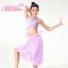 Buy cheap Back Straps Crossing Modern Dance Costumes High Low Skirt Antisymmestic Pleated Tunic Top from wholesalers