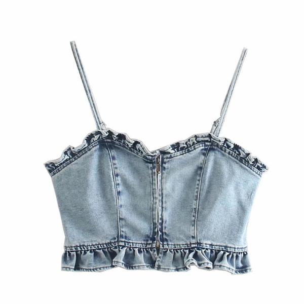 Buy cheap Factory OEM Summer Vogue Splicing Agaric Edge Female Custom Denim Clothing from wholesalers