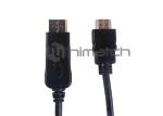 Black Displayport 1.2 Cable DP Male To HDMI Male Cable Support 3D And 4K