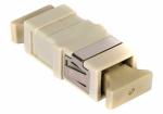 Beige Flange Sc-Sc Upc Fiber Optic Adapter For FTTX