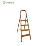 Ebony 3 Steps Wooden Aluminum Ladder 250 Mm Pedals Max Load 150 KG