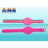 Buy cheap Passive Adjustable Silicone Rfid Wristbands , Waterparks wristband rfid Pink from wholesalers