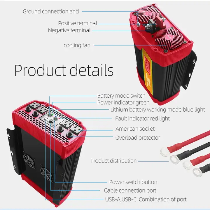 Smart 2Kw Hybrid Solar Inverter 2000W Hybrid Solar Inverter 12V 1Kw Solar Inverter For Off Grid System