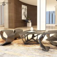 Buy cheap 110cm Mirror Finish Metal Art Table Interior Decoration product