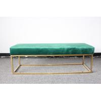 Buy cheap Stainless steel leg uphostered ottoman bed stool button velvet ottoman foot product