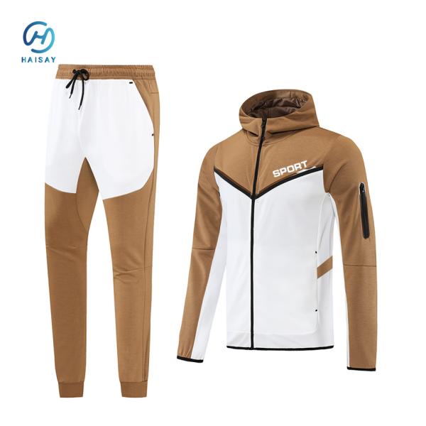Autumn Black Soccer Jacket With Cap For Men Long Sleeve Football Training Hooded