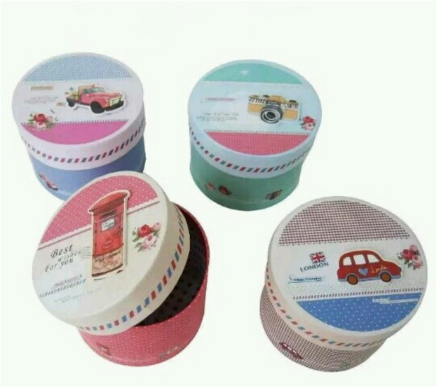 Customized paper carton tube box round cardboard with lid gift packing box