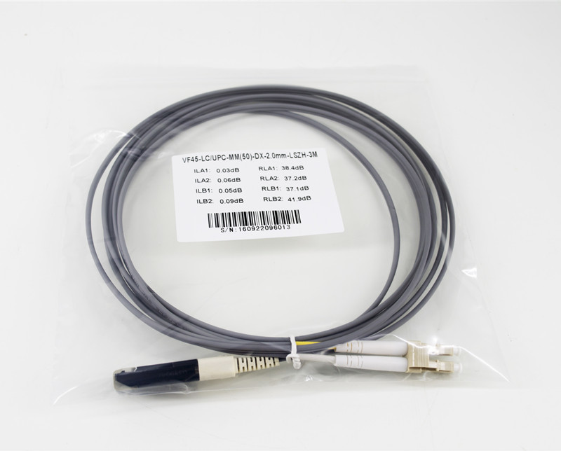 3M Glass Polymer GGP Fiber Optical Patch Cord VF45 Connector High Strength Coated VF45-LC