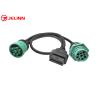 Buy cheap J1939 9 Pin 9pin Threaded Connector to OBD 2 OBDII 16 Pin 16pin Splitter Y Cable from wholesalers