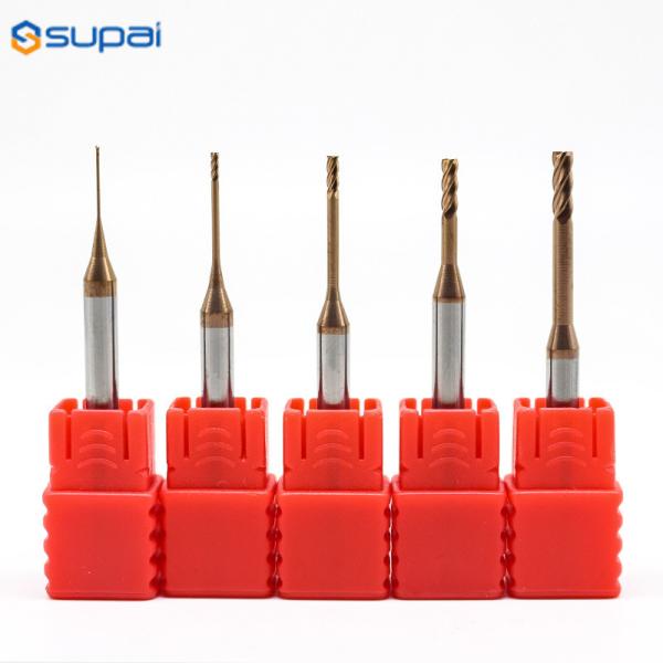 Buy cheap Long Neck Square End Mills 4 Flute HRC55 Diameter 10mm Mill Cutter Chamfer Short Flute Copper Coating from wholesalers