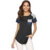 Buy cheap Custom Apparel O-Neck Short Sleeve Women Printed Basic Cotton Pocket Blouses from wholesalers