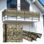 0.4mm Garden Balcony Fence 300-1500gsm Sunshade Canvas To Protect Privacy