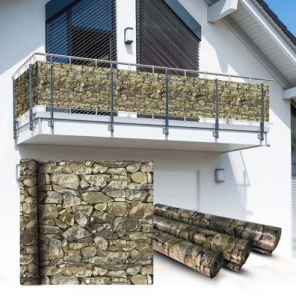 Buy cheap 0.4mm Garden Balcony Fence 300-1500gsm Sunshade Canvas To Protect Privacy from wholesalers