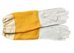 Sheepskin Beekeeping Gloves with Yellow Ventilated Gridding Proof