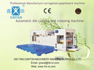 China Fully Automatic Carton Cardboard Die Cutting And Creasing Machine For Paper Box on sale