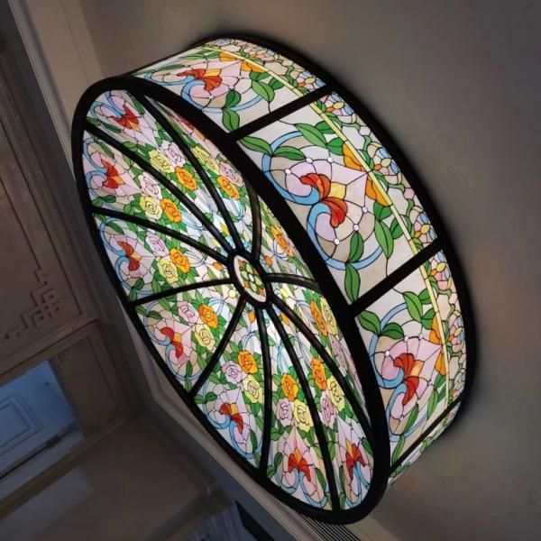 Buy cheap Ceiling Decorative Colored Dome Stained Glass For Religious Settings from wholesalers