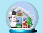 Outdoor PVC Tarpaulin 3M Dia Inflatable Snow Globe For Advertising