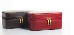 Leather Jewelry Boxes,Leather Jewelry Case with Zipper and stich edge