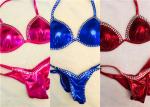 Stretchable Bikini Fitness Competition Suits Decorated With Spakle Rhiestones