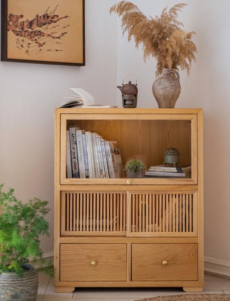 Buy cheap 800*380*980mm Hotel Room Cabinet Swood Storage Locker With Glass Door from wholesalers