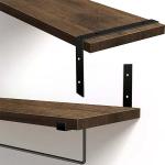 Medium Duty Wall Mounted Storage Shelves Rustic Wood Floating Shelves