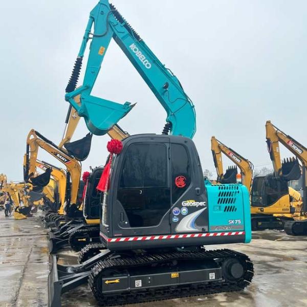 Buy cheap Mini Excavator Used Kobelco SK75 Crawl Excavator 0.4m3 Bucket Capacity from wholesalers