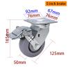 Buy cheap 125mm Heavy Duty Casters 5 Inch Swivel Casters With Brake 735-56 from wholesalers