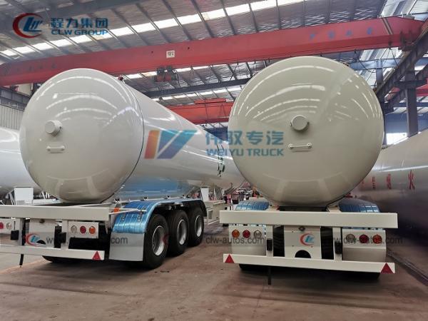 Buy cheap 1.16Mpa Carbon Steel Q345R Double Ellipse LPG Semi Trailer For Transport from wholesalers