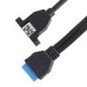 Buy cheap USB 3.0 Front Panel Motherboard 19/20 Pin Cable To USB Female Splitter Adapter Extension Connector from wholesalers