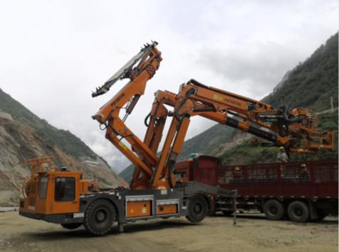 Buy cheap 13KW Rock Drill Power Arch Installation Cart For 33mm - 64mm Drilling from wholesalers