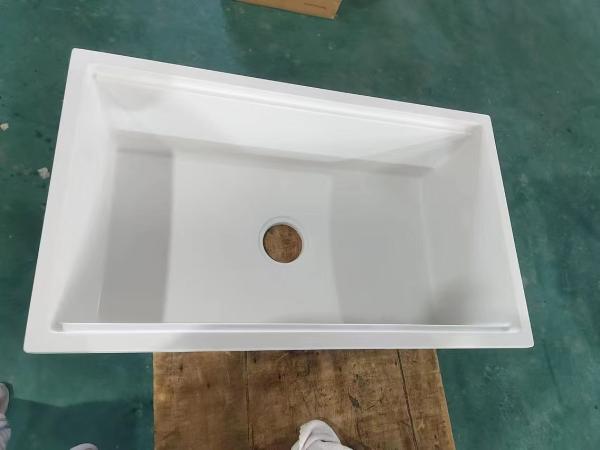 Buy cheap Rear Or Center Drain Placement Quartz Stone Kitchen Sink No Faucet Included Accessories Faucet from wholesalers