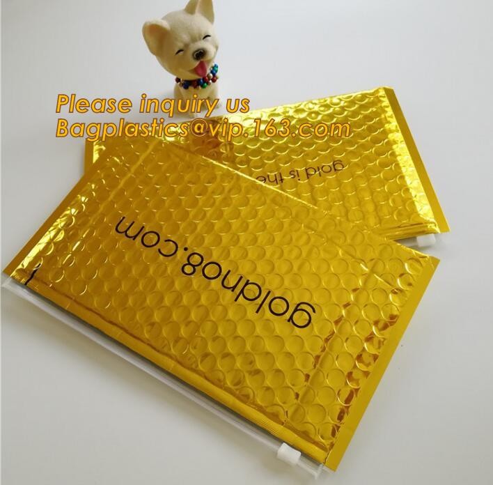 Cosmetic Pink Slider Padded Bag/Holographic k Bag With Bubble,Holographic Metallic Zipper Bubble Bag/Slider Padded