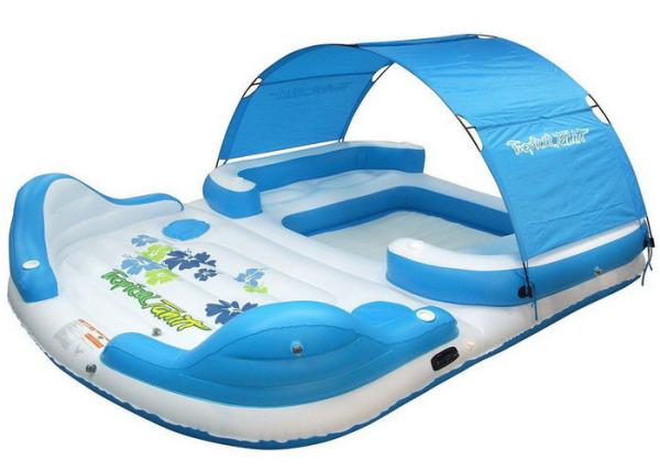 Buy cheap Huge Lake Funny Inflatable Water Toys 4 / 6 / 8 Person Floating Blow Up Island Customized from wholesalers
