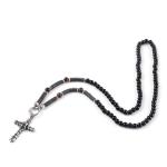 Stainless steel skull cross pendant, European and American cross-border trendy
