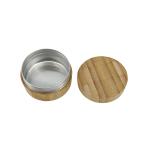 Luxury Skincare Body Lotion Container Cylindrical Aluminum Cream Can With Bamboo