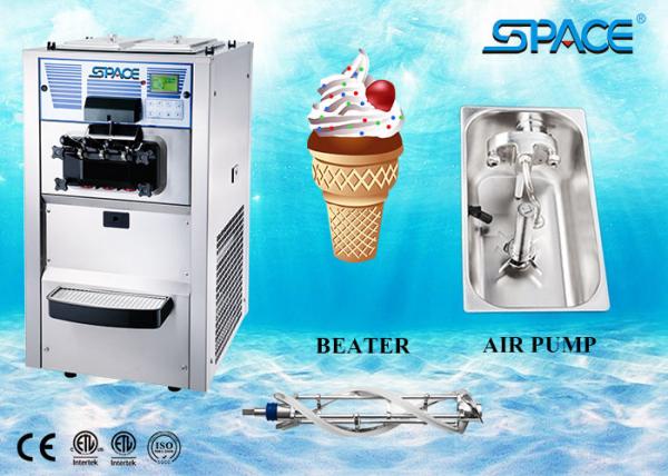 Quality 3 Flavors Table Top Commercial Ice Cream Machine With Air Pump Feed Feed for sale