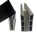 U Shaped Aluminum Handrail Profiles Fence Channel Glass Railing For Swimming