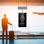 43inches 55inches Advertising LCD Display Ceiling Type Double Sided Window