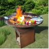 Buy cheap Rustic Elegance Wood Corten Steel Outdoor Grill For Outdoor Space from wholesalers