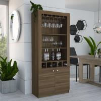 Buy cheap Industrial Bar Corner Wine Rack Cabinet With Wooden Shelves Wall Mounted Design product