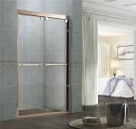 Buy cheap Clear / Frosted Tempered Glass Shower Enclosures Rose Gold Double Moving Door for Home from wholesalers