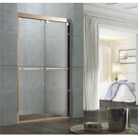 Buy cheap Clear / Frosted Tempered Glass Shower Enclosures Rose Gold Double Moving Door for Home product