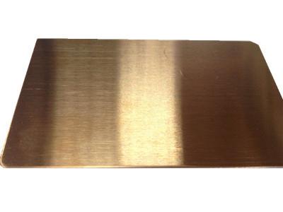 Buy cheap Hairline finish Rose Gold colored stainless steel sheet 1219*2438mm with PVC coating from wholesalers
