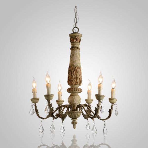Buy cheap Reclaimed wood pendant light with crystal (WH-CI-34) from wholesalers
