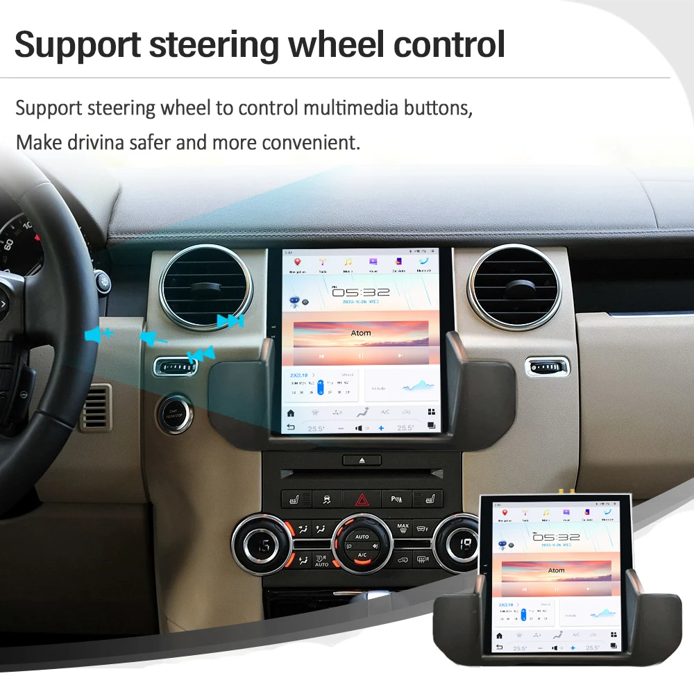 Vertical Screen Car Radio For Land Range Rover Discovery 4 2009-2016 New Upgrade Carplay GPS Navigation Multimedia play